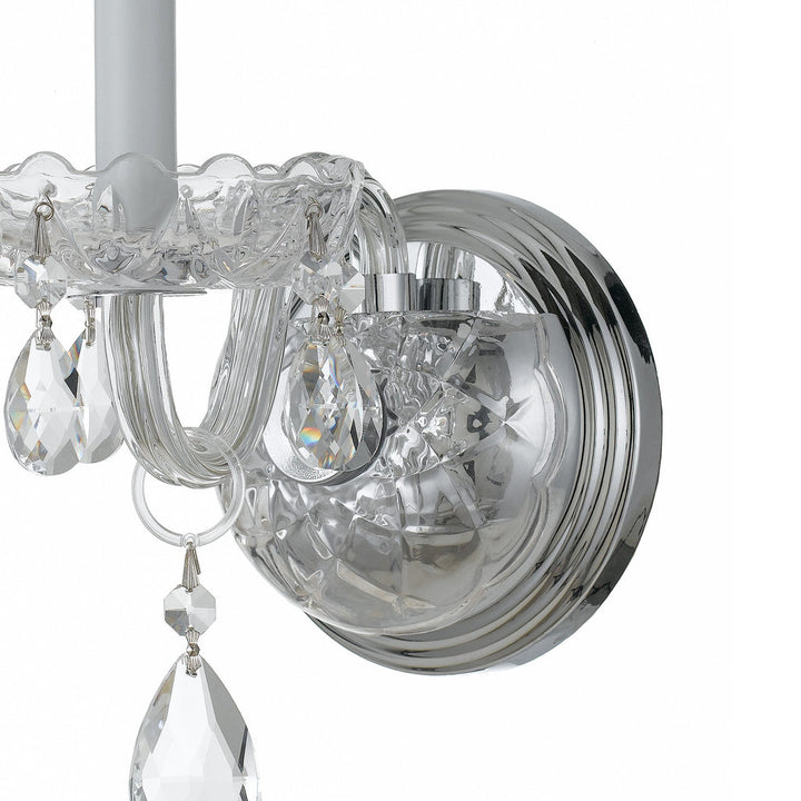 Crystorama Crystorama Traditional Crystal 1 Light Spectra Crystal Polished Chrome Sconce