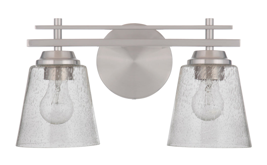 ##Antique Hardware## Drake 2 Light Vanity in Brushed Polished Nickel