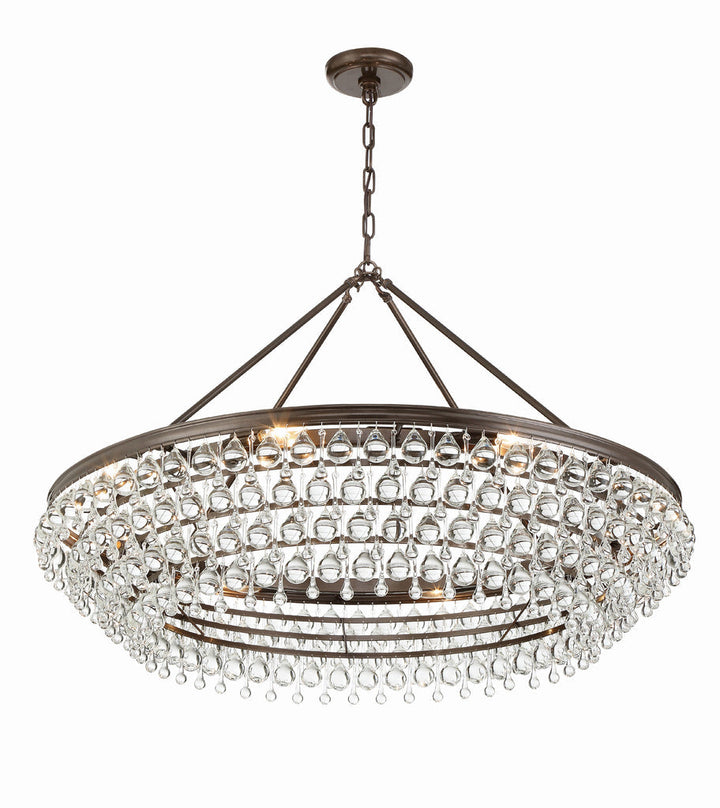 Crystorama Crystorama Calypso 8 Light Crystal Teardrop Vibrant Bronze Chandelier