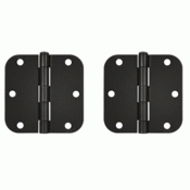 3 1/2 Inch x 3 1/2 Inch Steel Hinge (Oil Rubbed Bronze Finish) DELTANA
