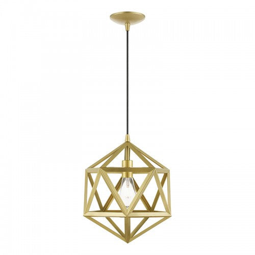 1 Light Soft Gold Pendant Pendant Livex