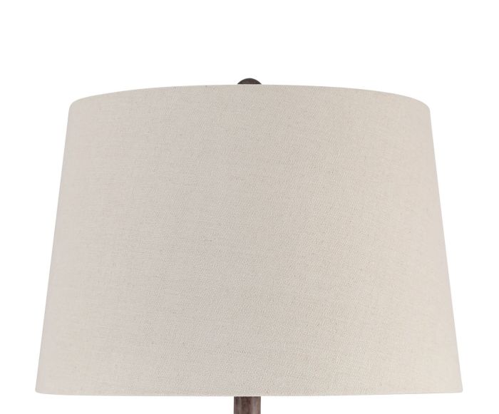 ##Antique Hardware## 1 Light Resin Base Table Lamp in Carved Painted Brown