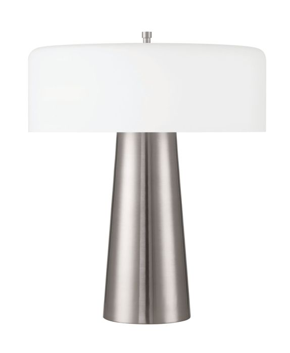 ##Antique Hardware## 1 Light LED Table Lamp in Brushed Polished Nickel