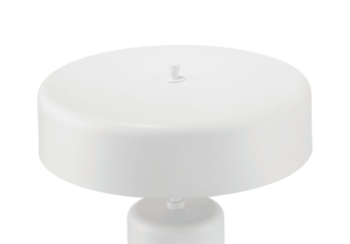 ##Antique Hardware## 3 Light Table Lamp in White