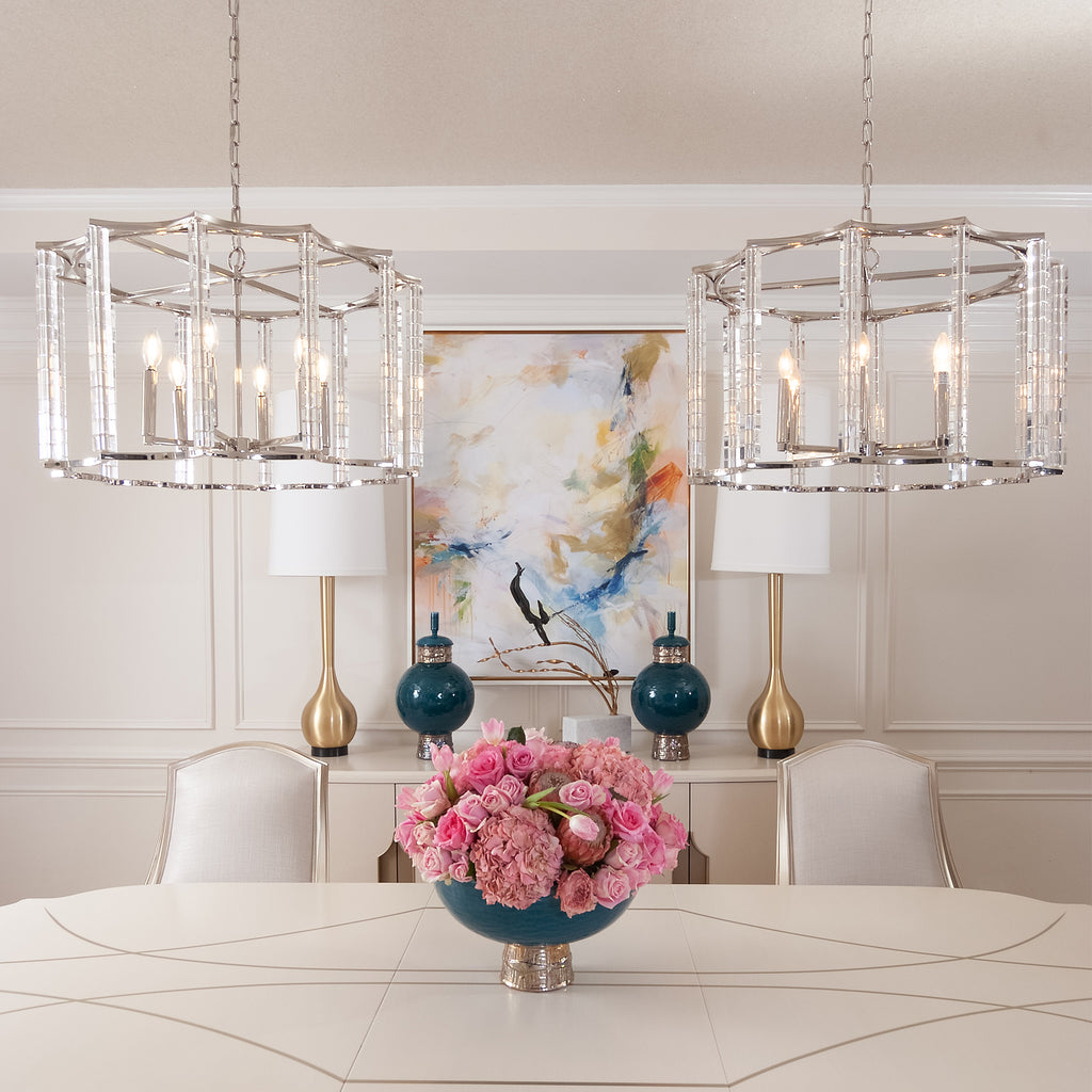 Crystorama Crystorama Carson 6 Light Polished Nickel Chandelier