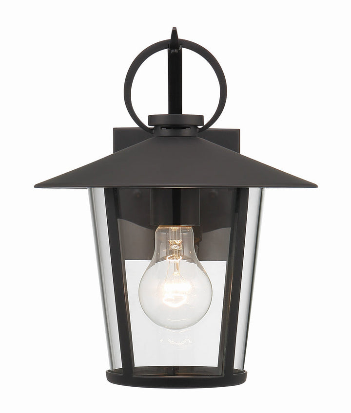 Crystorama Crystorama Andover 1 Light Matte Black Outdoor Sconce