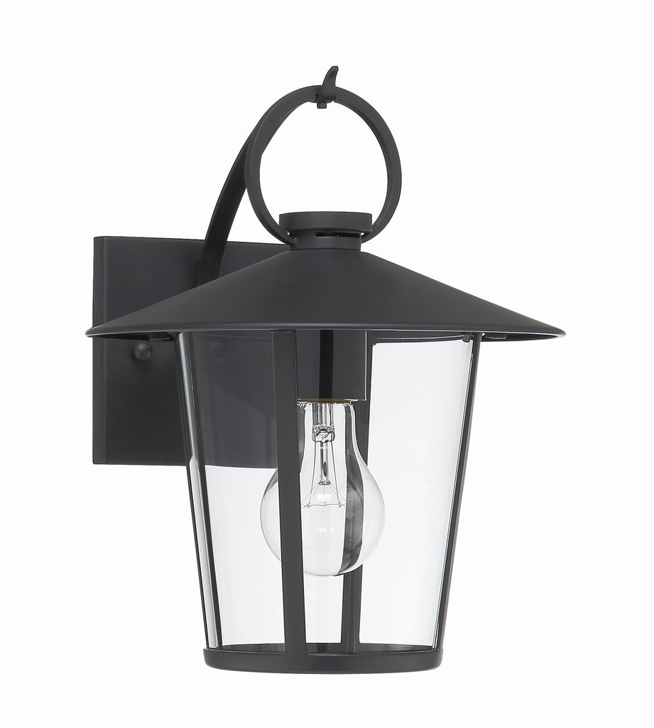 Crystorama Crystorama Andover 1 Light Matte Black Outdoor Sconce