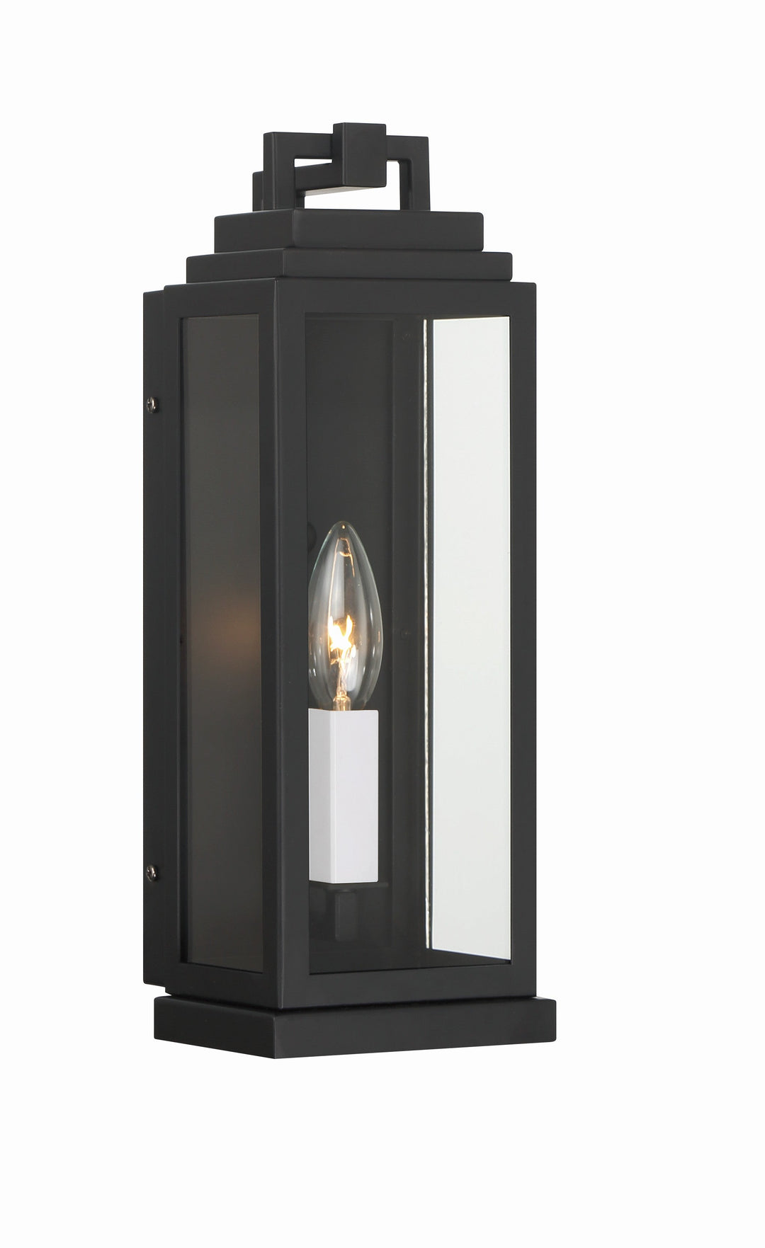 Crystorama Crystorama Aspen 1 Light Matte Black Outdoor Sconce