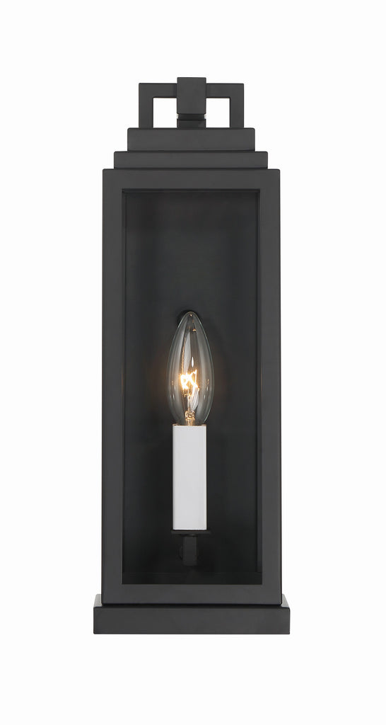 Crystorama Crystorama Aspen 1 Light Matte Black Outdoor Sconce