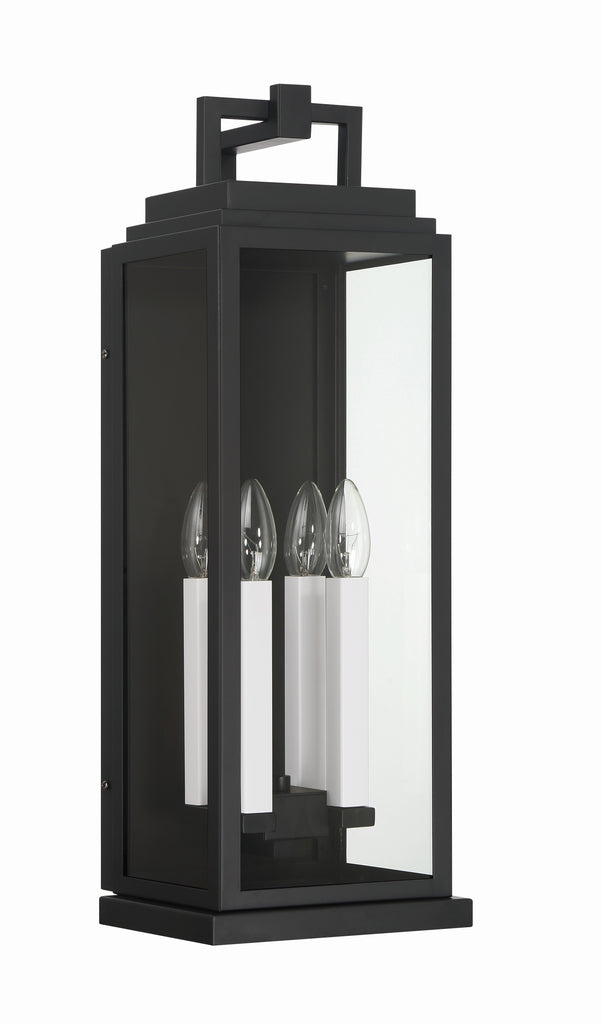 Crystorama Crystorama Aspen 4 Light Matte Black Outdoor Sconce