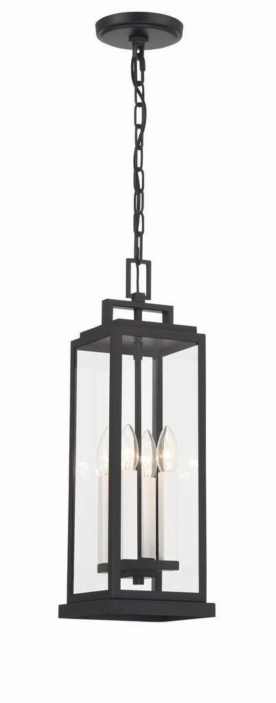 Crystorama Crystorama Aspen 4 Light Matte Black Outdoor Pendant