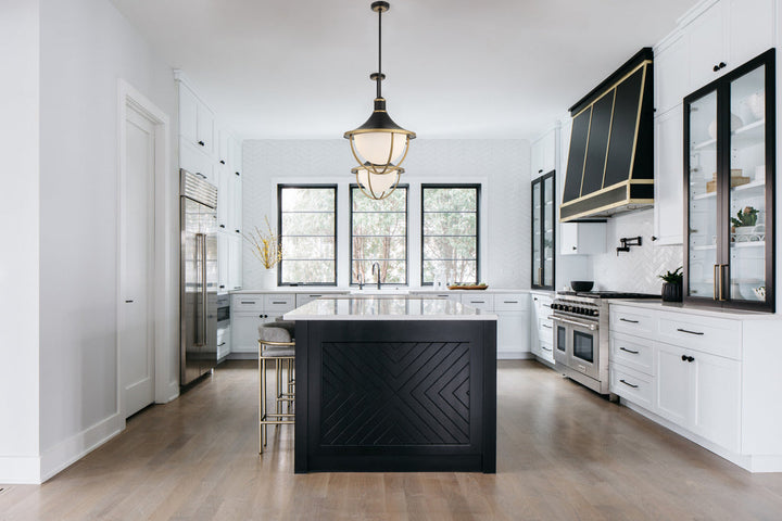 Crystorama Crystorama Atlas 3 Light Matte Black + Textured Gold Outdoor Pendant