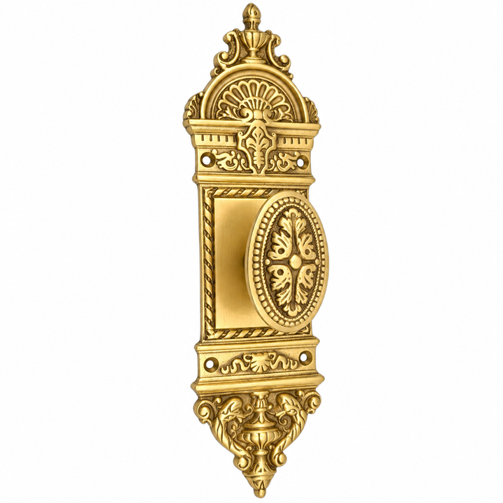 European Door Set With Beaded Style Avalon Oval Knob