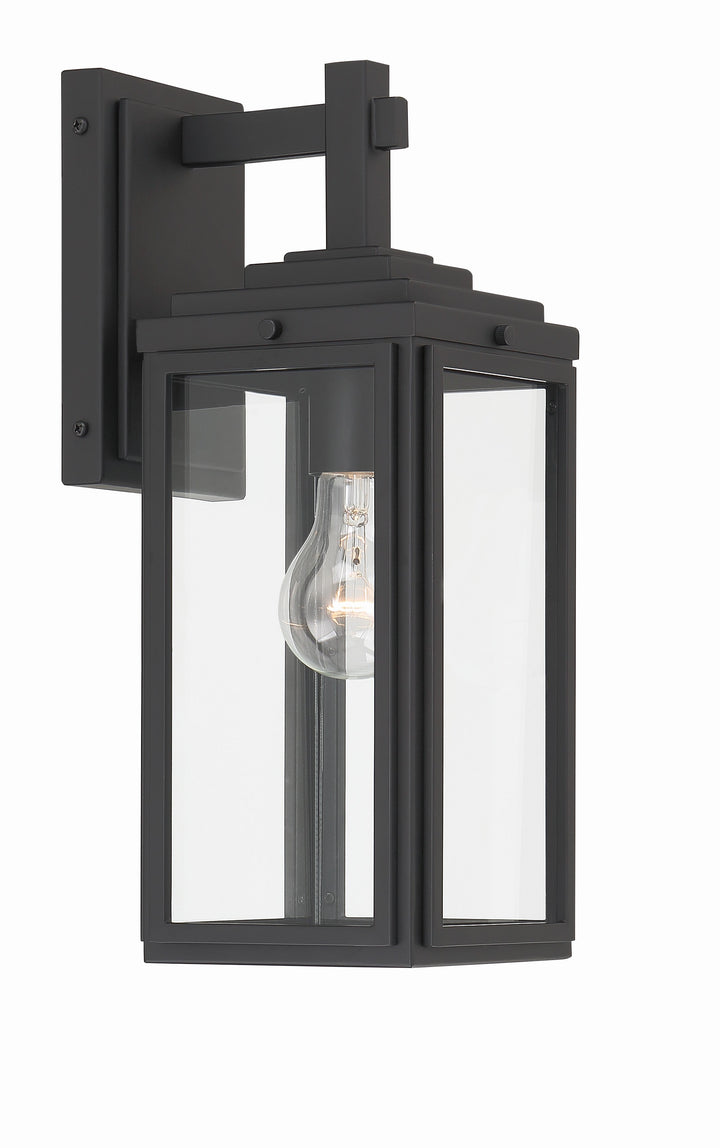 Crystorama Crystorama Byron 1 Light Matte Black Outdoor Sconce