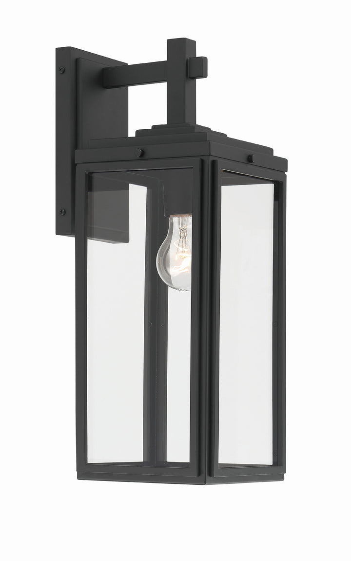 Crystorama Crystorama Byron 1 Light Matte Black Outdoor Sconce