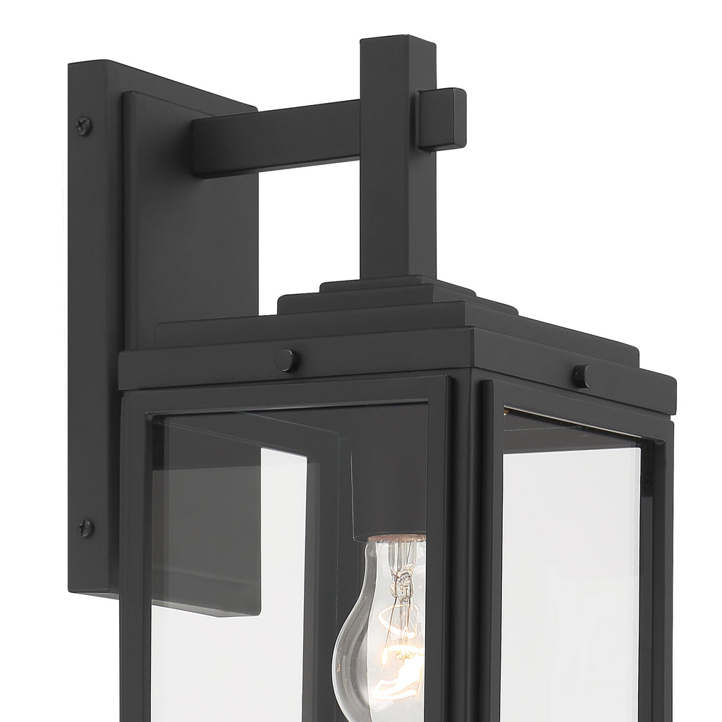 Crystorama Crystorama Byron 1 Light Matte Black Outdoor Sconce