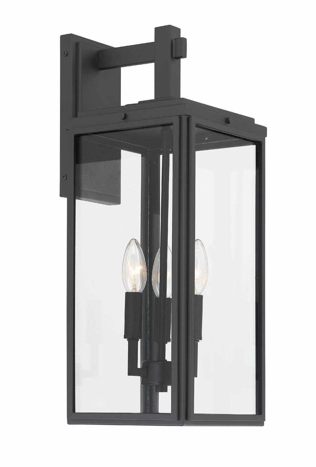 Crystorama Crystorama Byron 3 Light Matte Black Outdoor Sconce