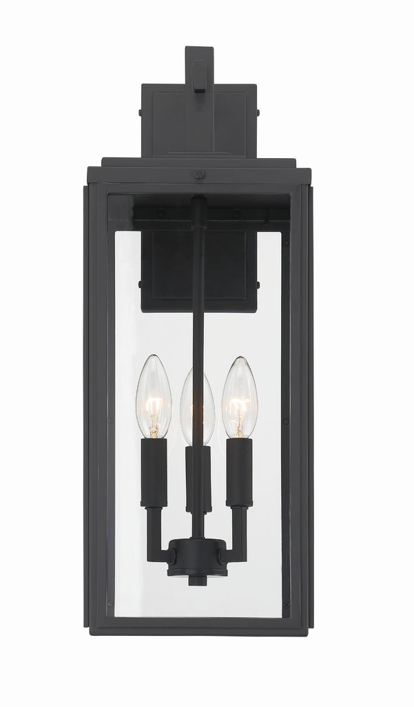 Crystorama Crystorama Byron 3 Light Matte Black Outdoor Sconce