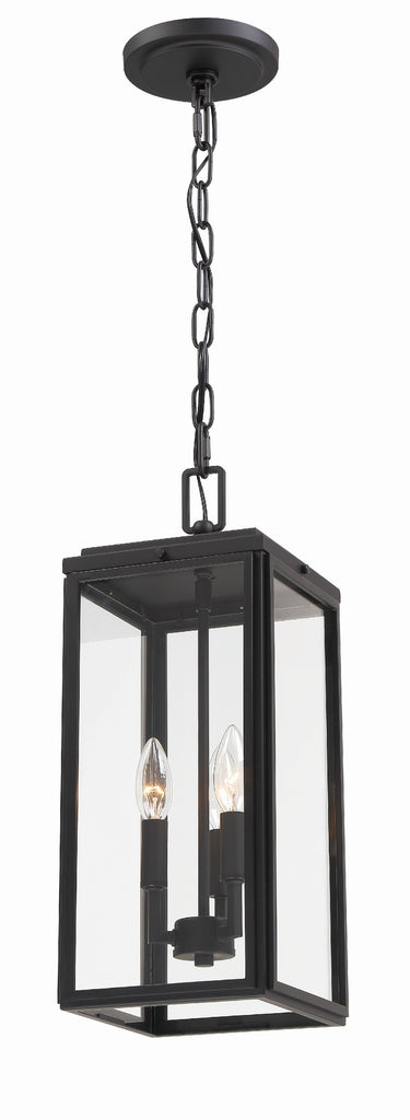 Crystorama Crystorama Byron 3 Light Matte Black Outdoor Pendant