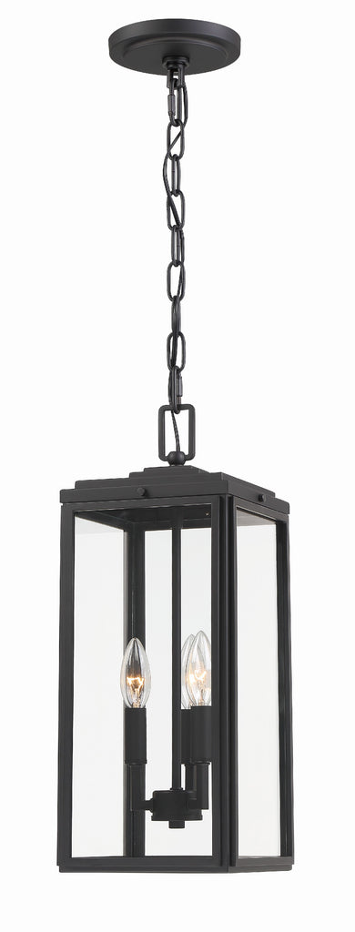 Crystorama Crystorama Byron 3 Light Matte Black Outdoor Pendant