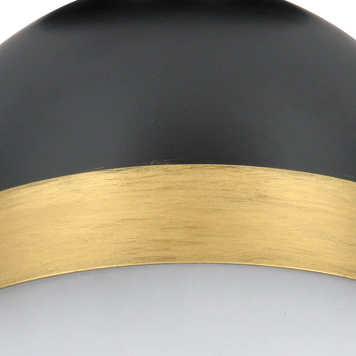 Crystorama Crystorama Brian Patrick Flynn Capsule 1 Light Matte Black + Textured Gold Outdoor Semi Flush Mount