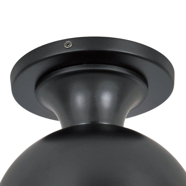 Crystorama Crystorama Brian Patrick Flynn Capsule 1 Light Matte Black + Textured Gold Outdoor Semi Flush Mount