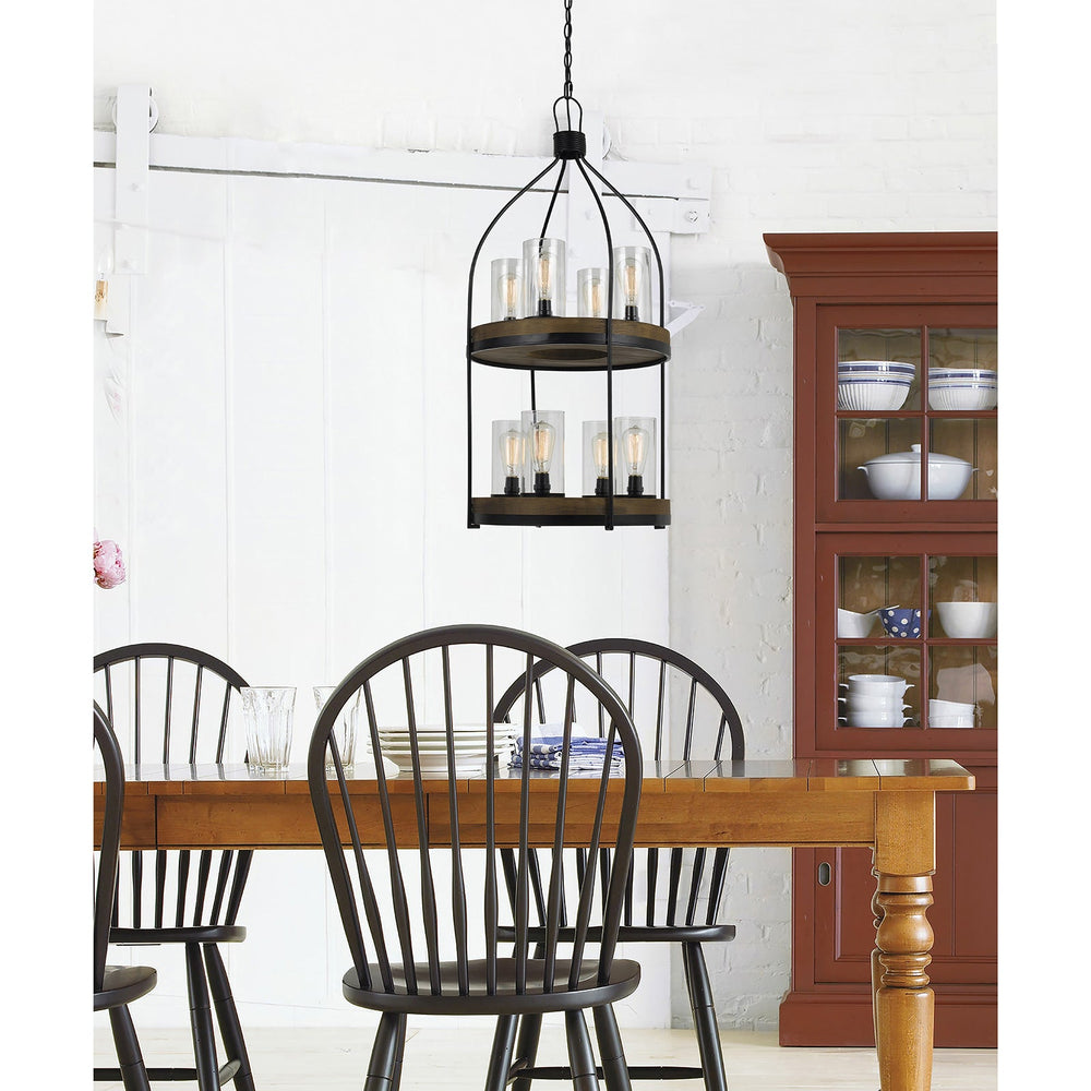 60W X 8 CHARDON METAL/WOOD FIXTURE(EDISON BULBS NOT INCLUDED) Cal Lighting