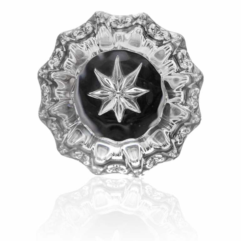 COPPER MOUNTAIN HARDWARE Regency Fluted Glass Door Knob with Victorian Rosette 