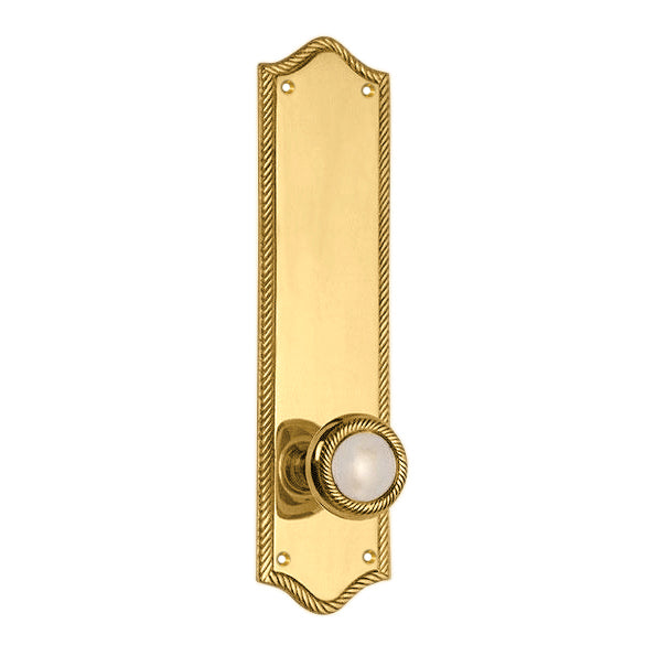 Georgian Roped Arched Backplate Door Set with Georgian Roped Door Knobs (Several Finishes Available)
