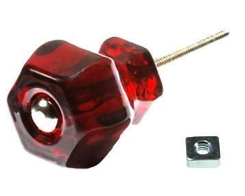 COPPER MOUNTAIN HARDWARE Authentic Glass Hexagon Shape Cabinet & Furniture Knobs in 14 Colors