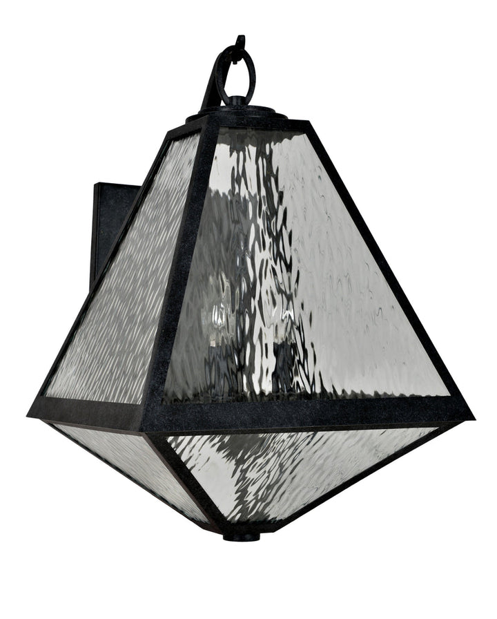 Crystorama Crystorama Brian Patrick Flynn Glacier 3 Light Black Charcoal Outdoor Sconce