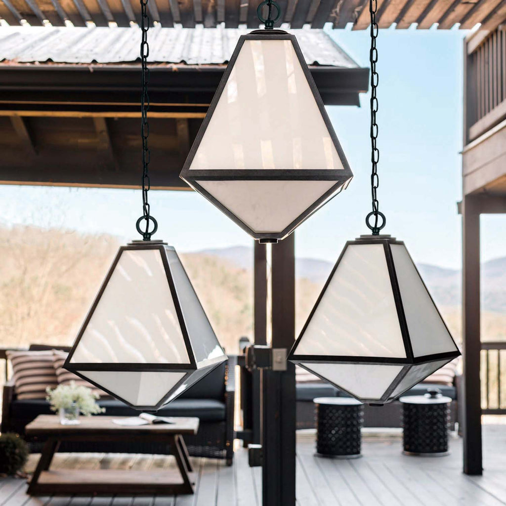 Crystorama Crystorama Brian Patrick Flynn Glacier 3 Light Black Charcoal Outdoor Pendant