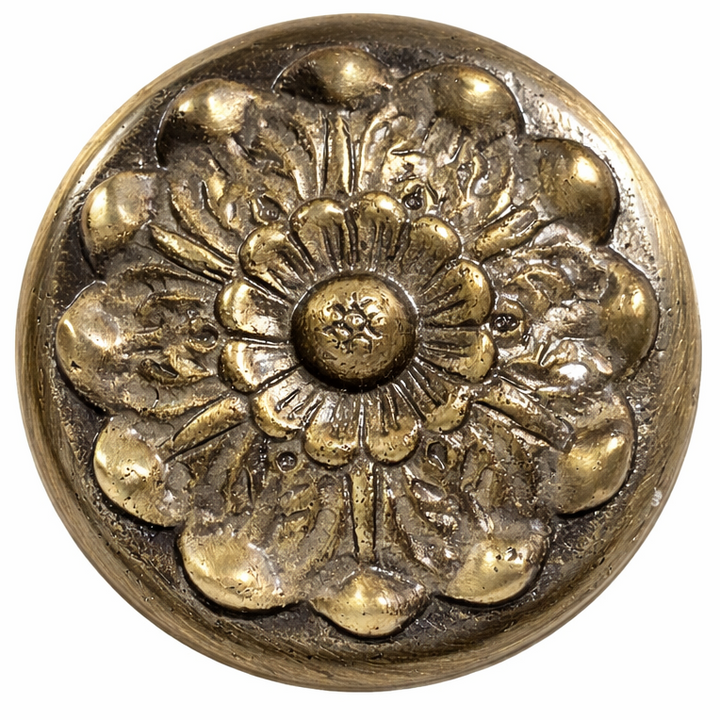 2 Inch Solid Brass Baroque / Rococo Cabinet & Furniture Knob