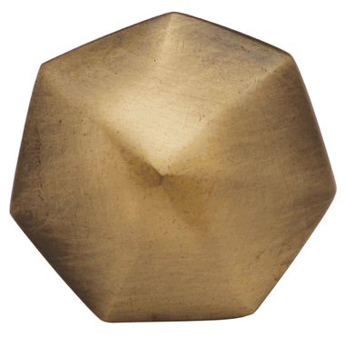1 3/8 Inch Solid Brass Heptagonal Cabinet & Furniture Knob COPPER MOUNTAIN HARDWARE