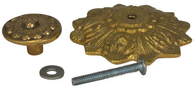 COPPER MOUNTAIN HARDWARE Solid Brass Victorian Floral Cabinet & Furniture Knob