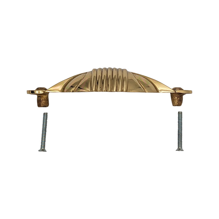 5 Inch Overall (4 Inch c-c) Solid Brass Marquee Pull COPPER MOUNTAIN HARDWARE