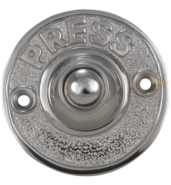 COPPER MOUNTAIN HARDWARE Vintage "Press" Doorbell Button, Solid Brass Several Finish Options