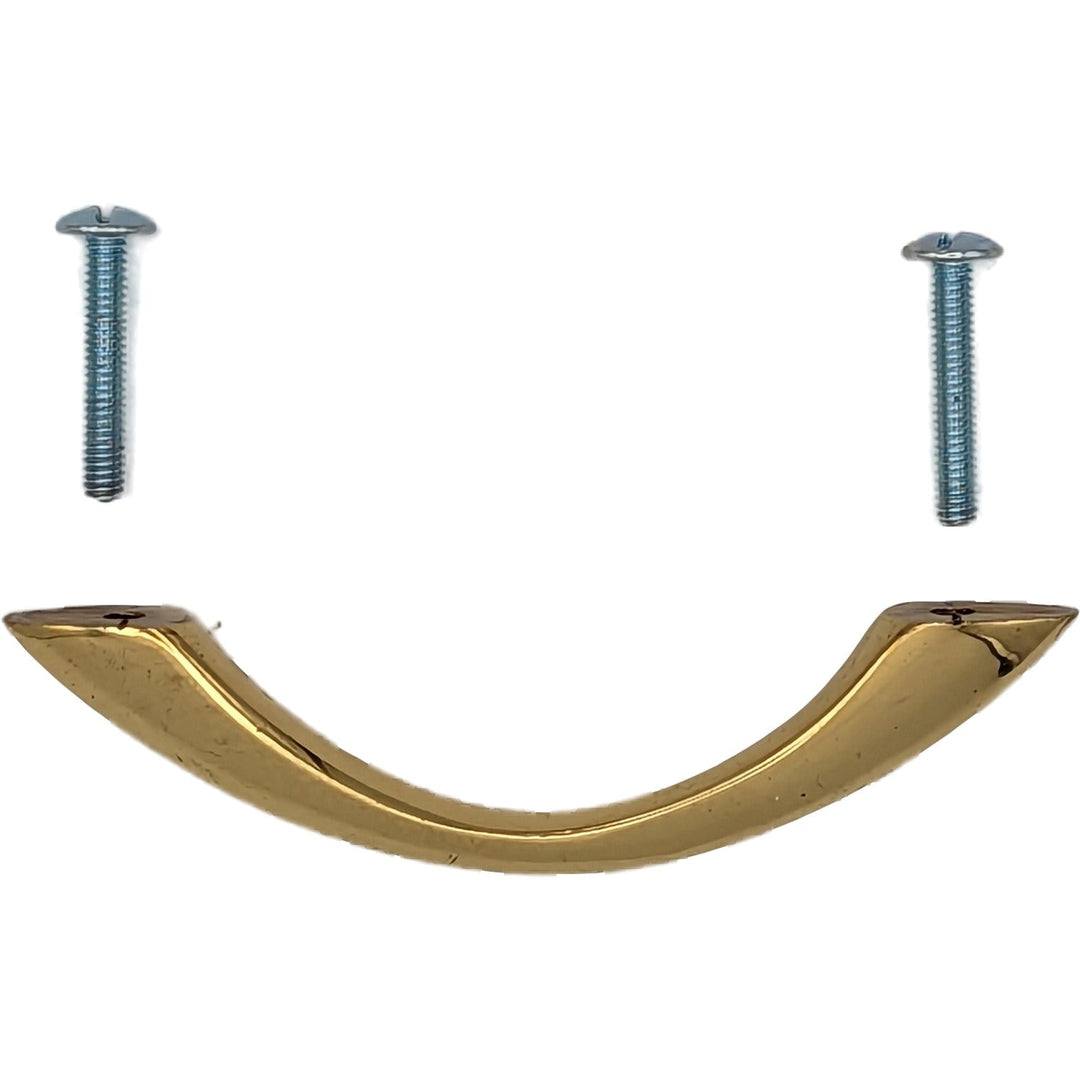 COPPER MOUNTAIN HARDWARE Brass Curved Traditional Cabinet & Furniture Pull
