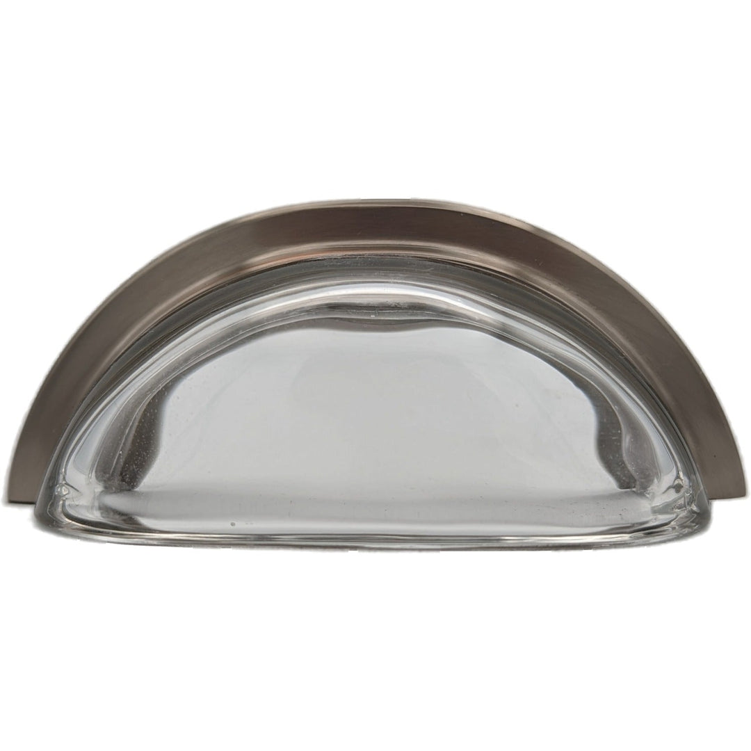 COPPER MOUNTAIN HARDWARE Solid Brass Crystal Clear Glass Cabinet Drawer & Furniture Cup Pull