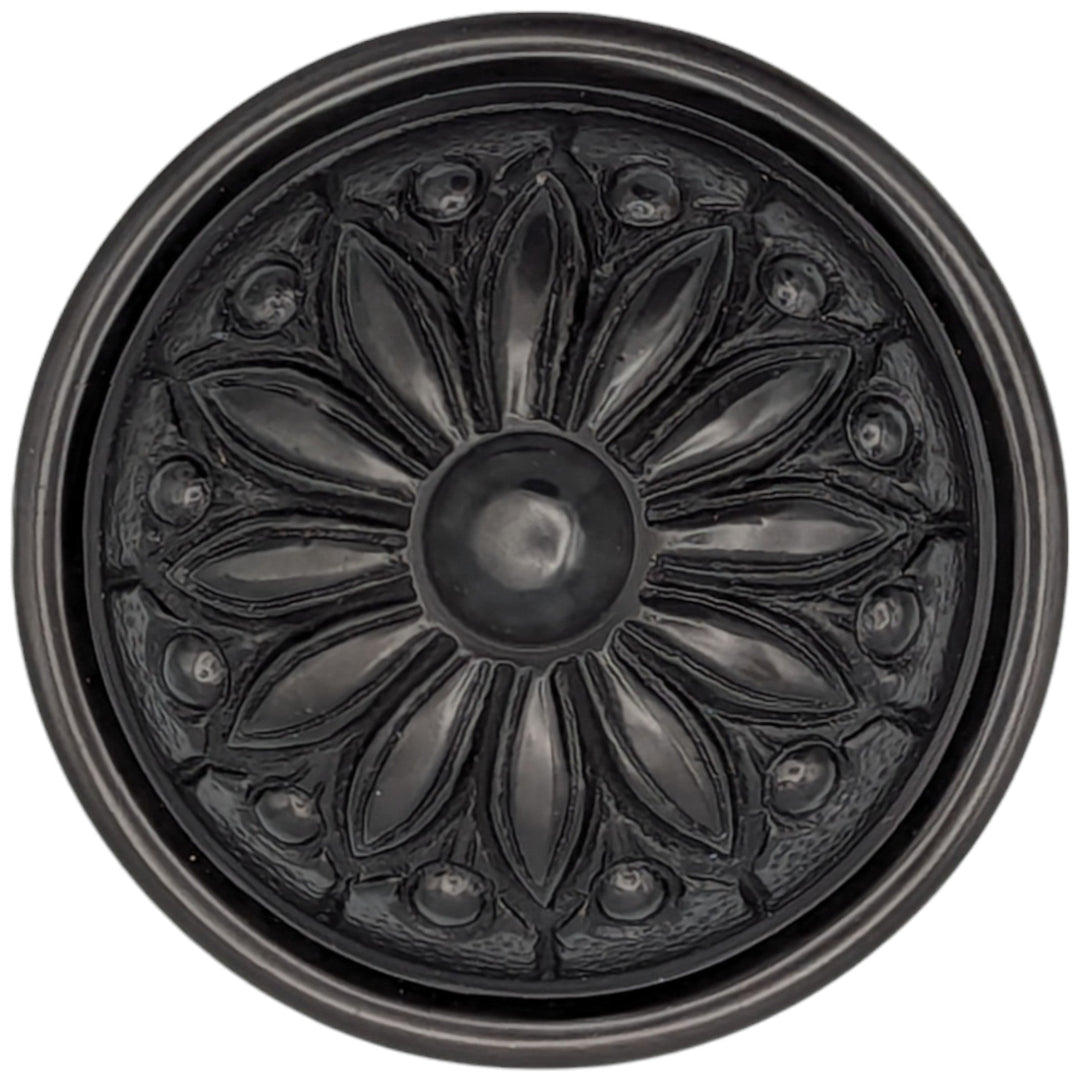 Floral Imprint Solid Brass Spare Door Knob Set (Several Finishes Available) COPPER MOUNTAIN HARDWARE