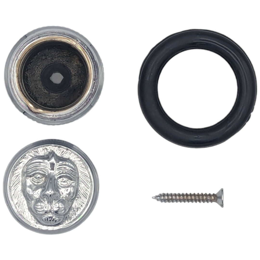 Lion Head Brass Floor Mount Door Stop (Several Finishes Available) COPPER MOUNTAIN HARDWARE