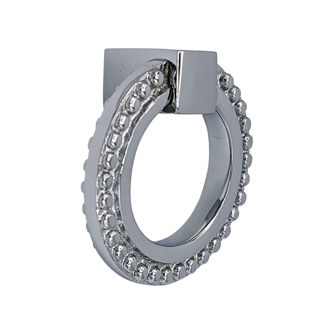 2 Inch Solid Brass Beaded Drawer Ring Pull COPPER MOUNTAIN HARDWARE