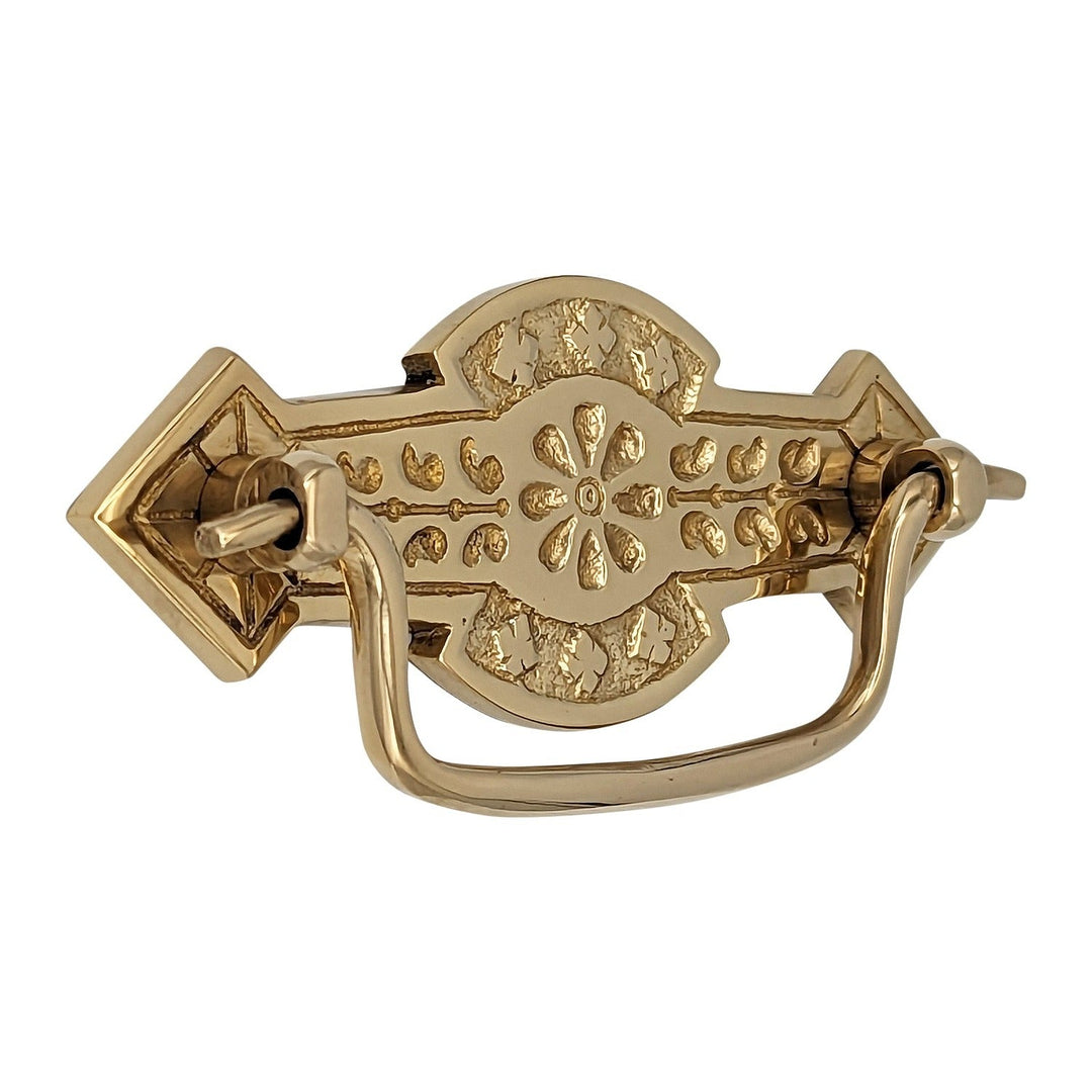 COPPER MOUNTAIN HARDWARE 4 1/4 Inch Overall (3 Inch c-c) Solid Brass Arrowed Bail Pull