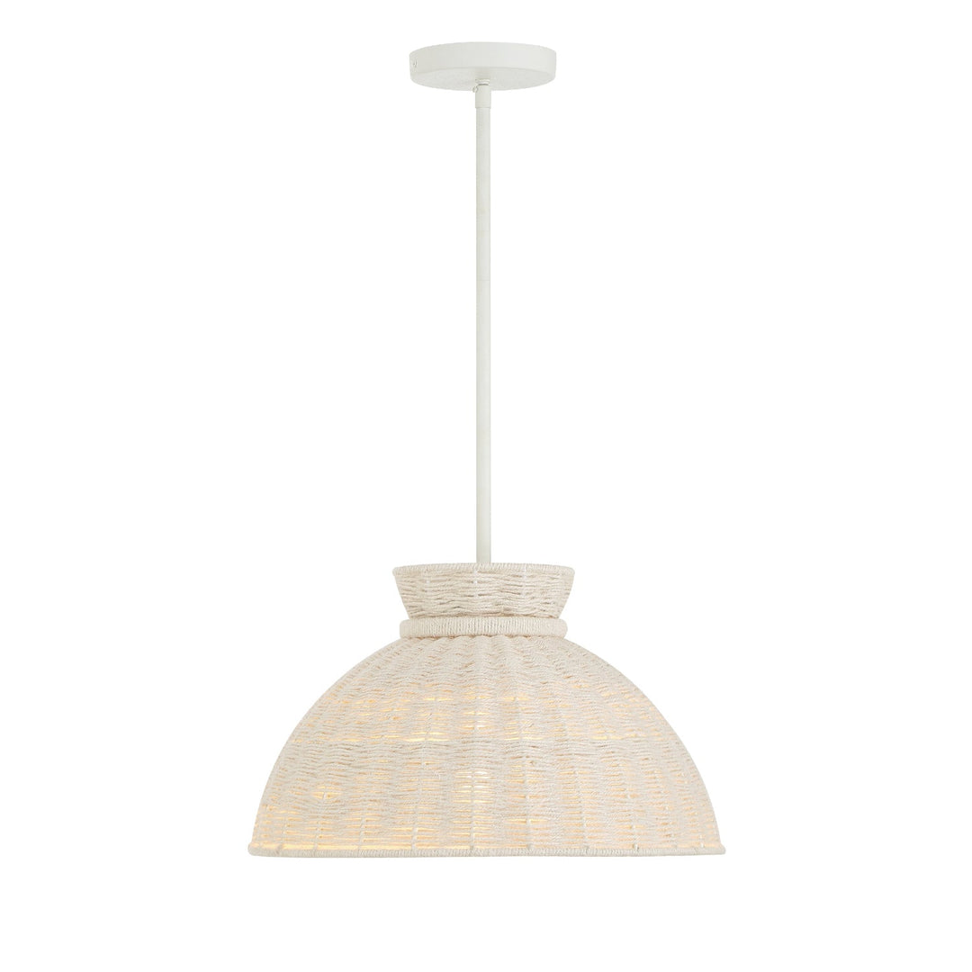 Reese 1 Light Matte White Pendant Pendant Crystorama