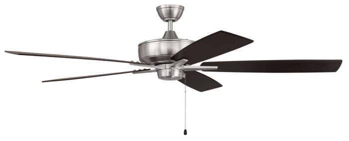 ##Antique Hardware## 60" Super Pro 60 in Brushed Polished Nickel w/ Driftwood/Grey Walnut Blades