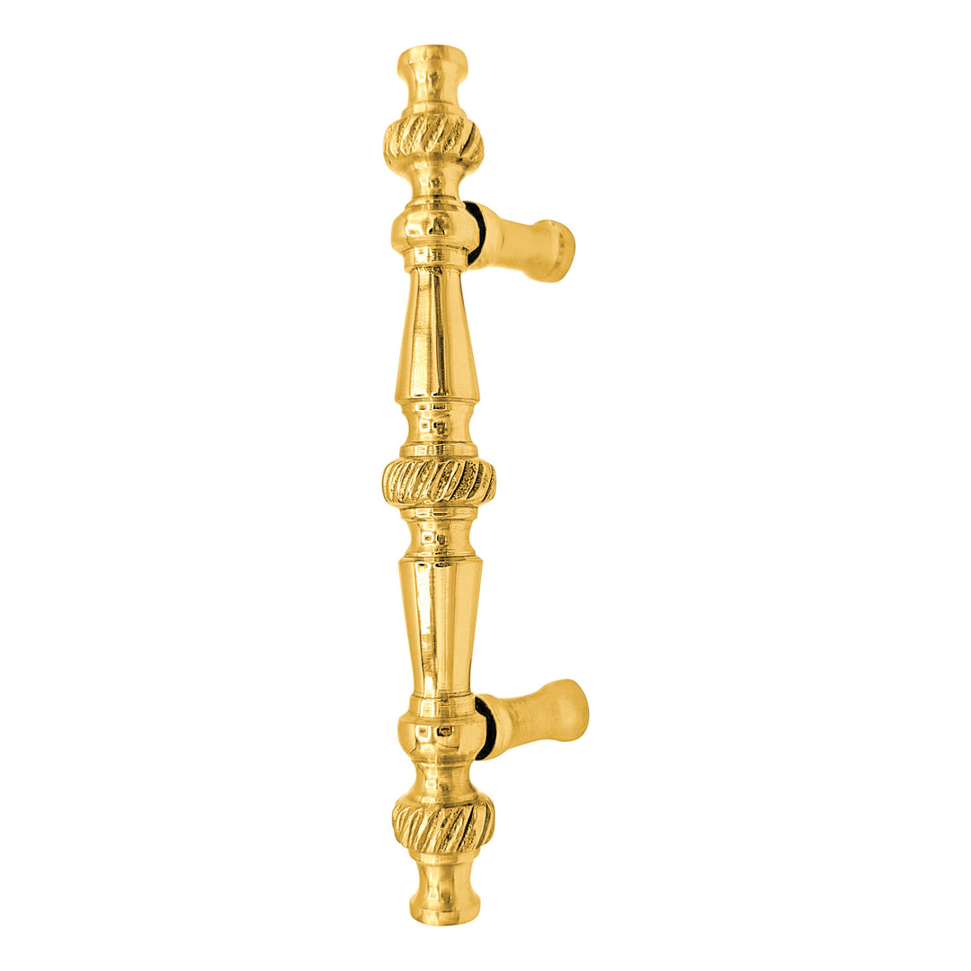 5 Inch Overall (3 Inch c-c) Solid Brass Georgian Roped Style Pull (Several Finishes Available)