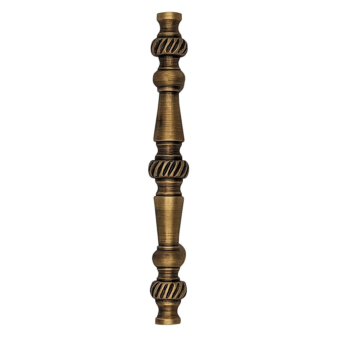 5 Inch Overall (3 Inch c-c) Solid Brass Georgian Roped Style Pull (Several Finishes Available)