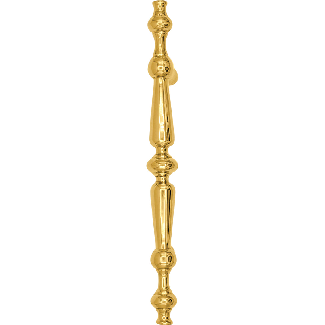 6 1/2 Inch Overall (4 Inch c-c) Solid Brass Victorian Pull