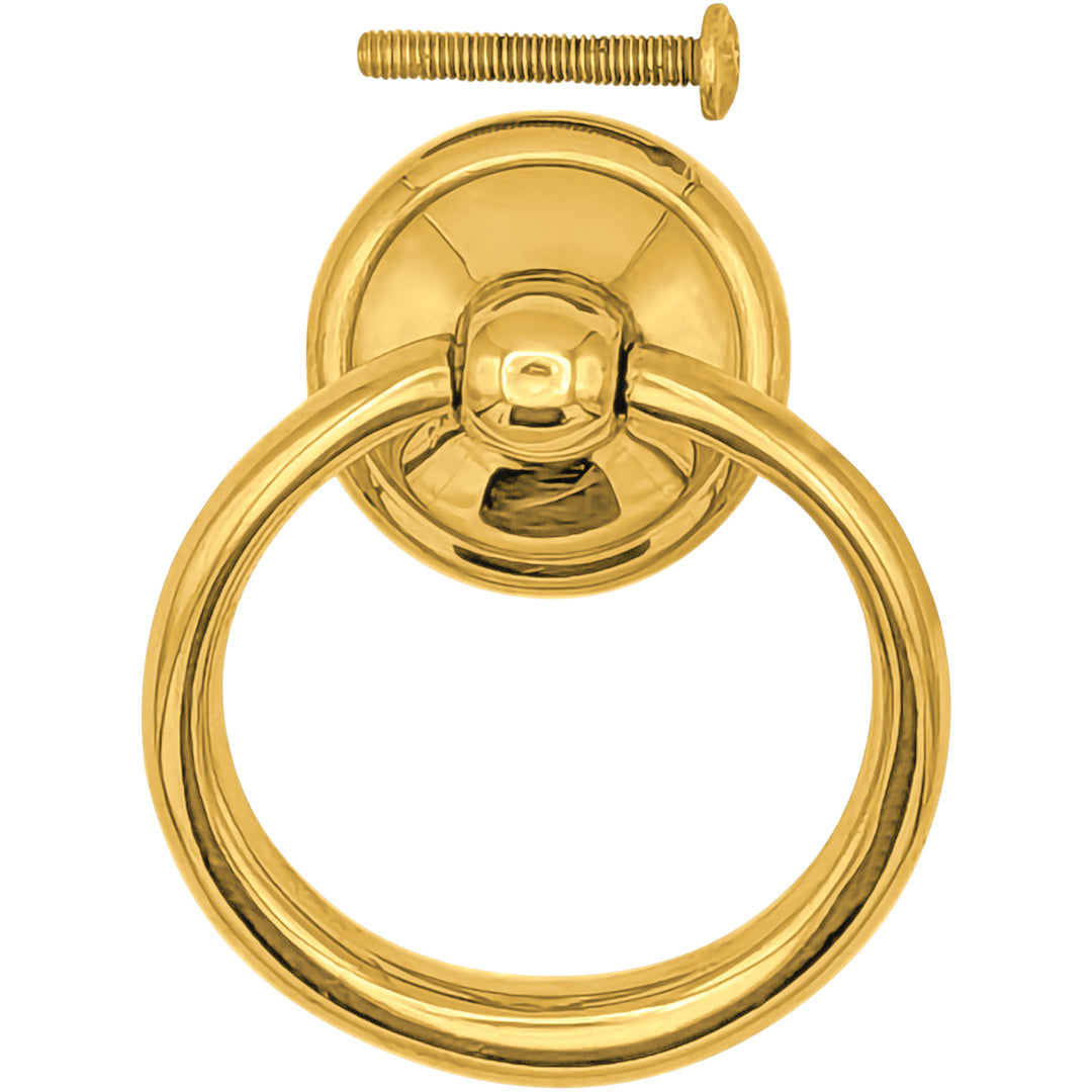 2 1/2 Inch Solid Brass Ring Pull (Several Finishes Available)