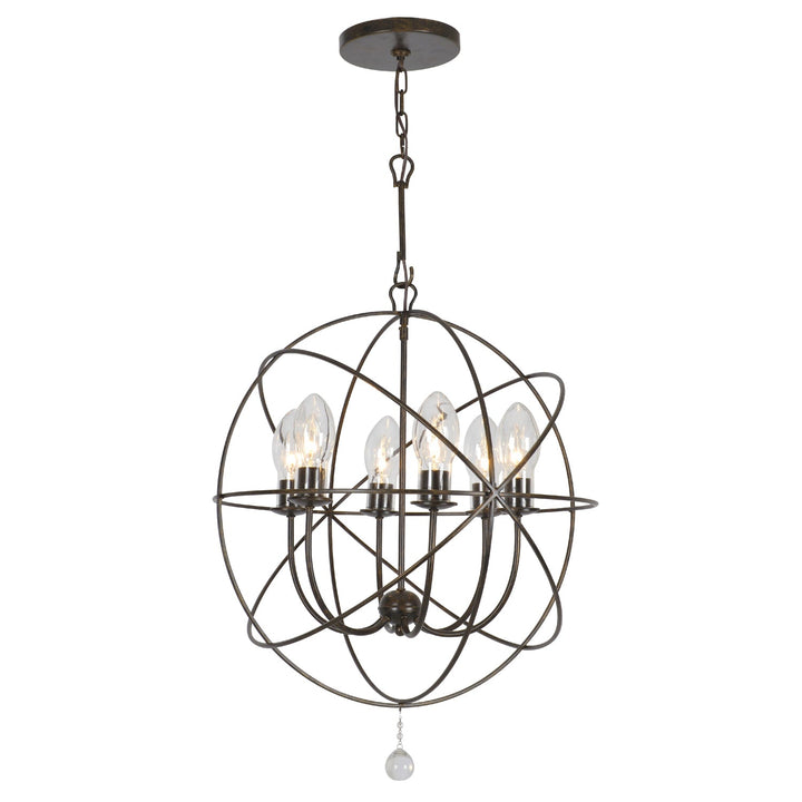 Crystorama Crystorama Solaris 6 Light English Bronze Sphere Outdoor Pendant